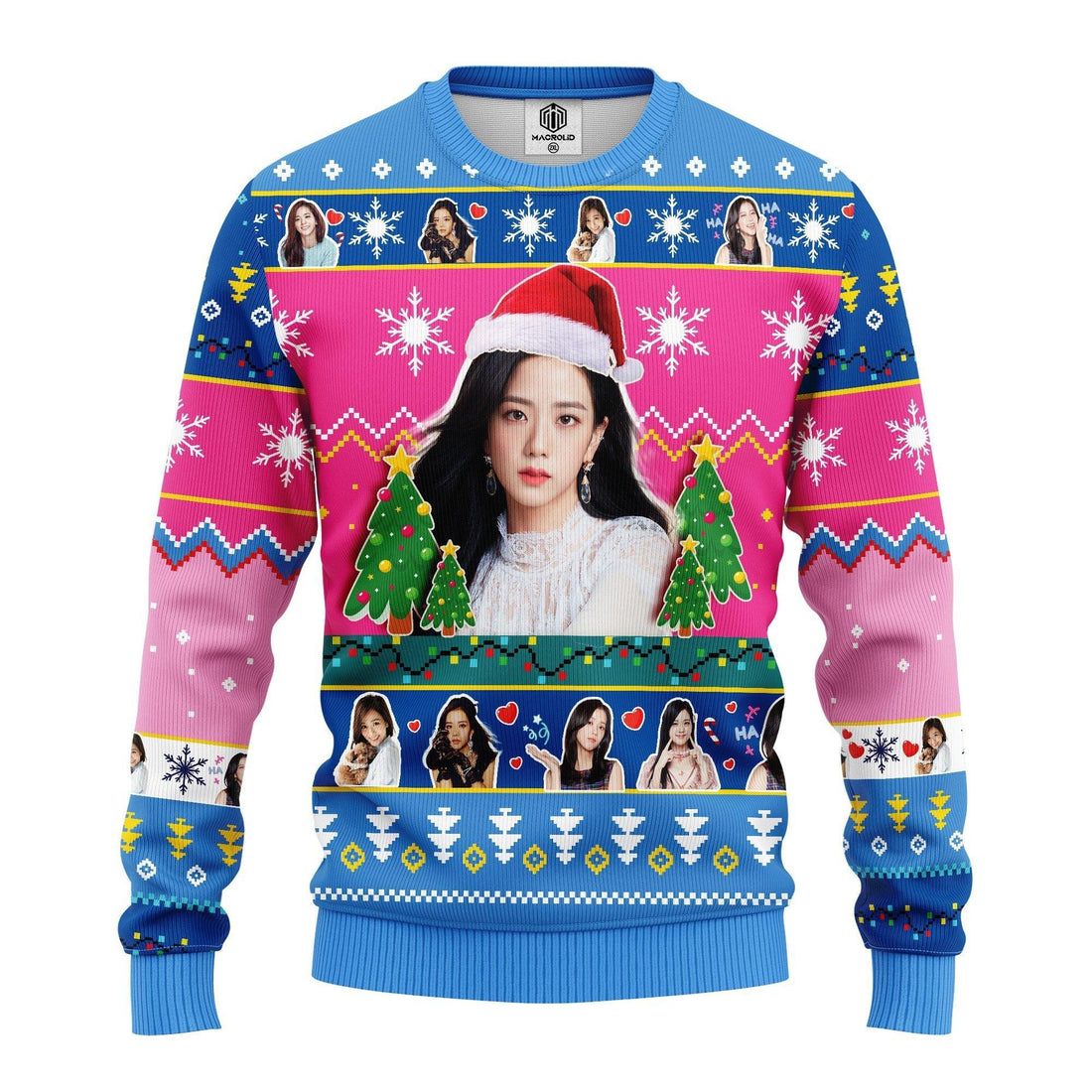 Black Pink Merry Xmas Gifts, Jisoo Ugly Christmas Sweater 257