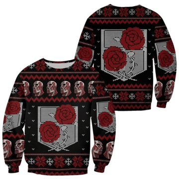 Attack On Titan Anime Garrison Ugly Sweater, Attack On Titan Anime Gift Fan Ugly Sweater 116