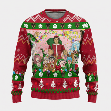 Black Clover Anime Christmas 14 Ugly Sweater Gifts, Black Clover Anime Gift Fan Ugly Sweater 139