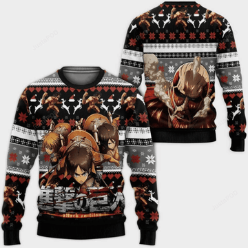 Attack On Titan Anime Aot Squad Ugly Sweater, Attack On Titan Anime Gift Fan Ugly Sweater 182