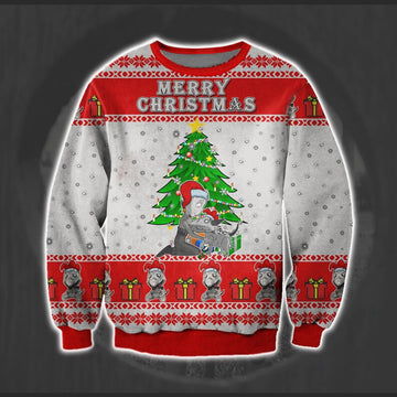 Victor And Weenie's Frankenweenie Ugly Sweatshirt, Christmas Ugly Sweater