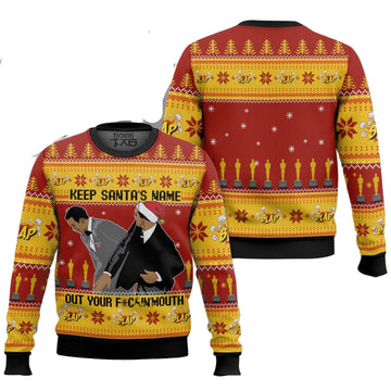Keep Santa’s Name Out Your Mouth Smith Slaps Chris Rock Meme Ugly Sweater