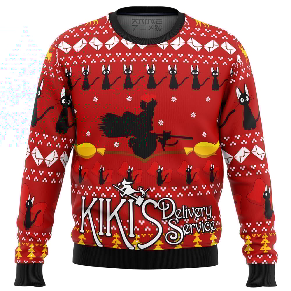 Silhouette Kiki's Delivery Service Ugly Christmas Sweater