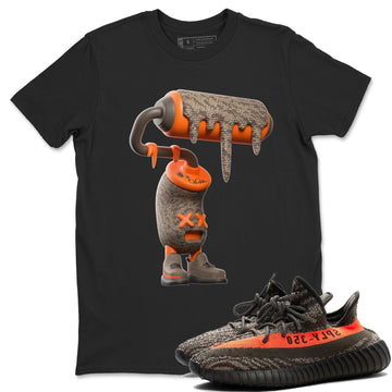 3D Paint Roller Sneaker Tee - Yeezy 350 Carbon Beluga