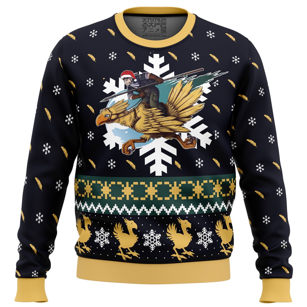 Chocobo Cid Christmas Final Fantasy 7 Ugly Christmas Sweater