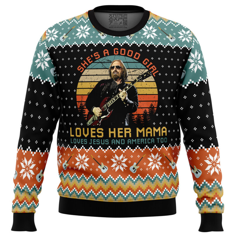 Free Fallin' Tom Petty Ugly Christmas Sweater