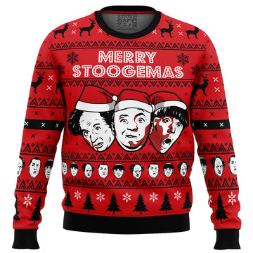 Merry Stoogemas 3 Stooges Ugly Christmas Sweater