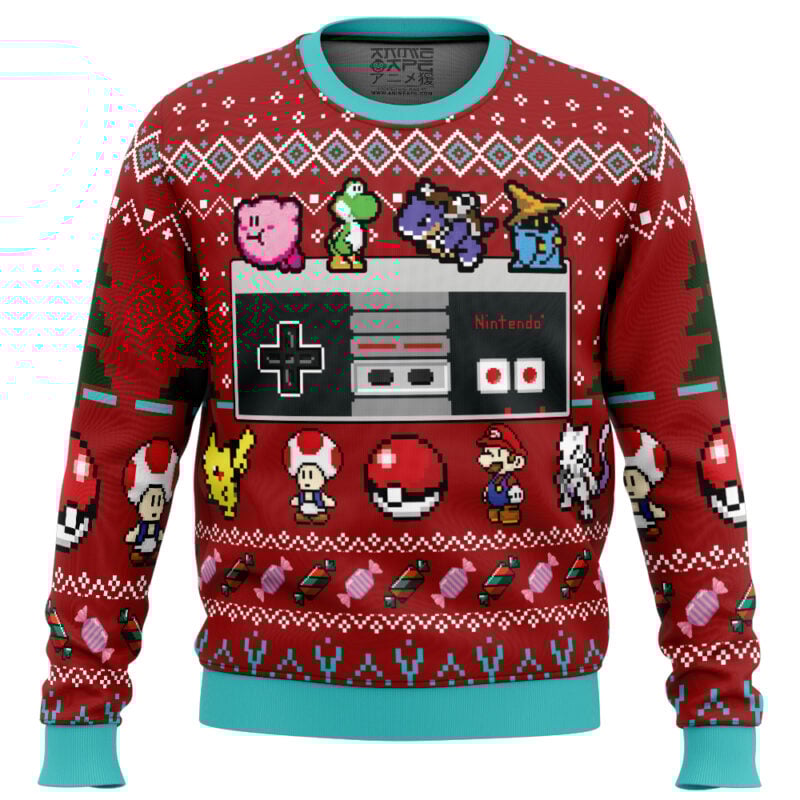 Nintendo Controller Ugly Christmas Sweater