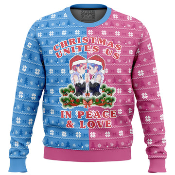 Re Zero Ram and Rem Christmas Ugly Christmas Sweater