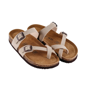 Slippers Summer Classic Buckle Breathable Outdoor Casual Flip Flops Soft Footbed Leather Sandals