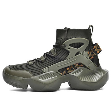2025 New Men'S Breathable, Lightweight And Comfortable Sports Basketball Shoes Men'S High-Top Increased Fashion Trendy Shoes