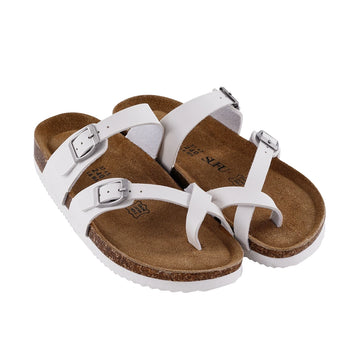 Sandals Natural Leather Outdoor Beach Buckle Fashion Brand Non-Slip Flip Flops Woman