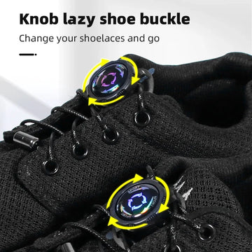 1pair Metal Wire Swivel Automatic Buckle Rope Sneaker ShoeLaces for Adult No Tie Shoe Laces Quick Lock Shoestrings Sneakers