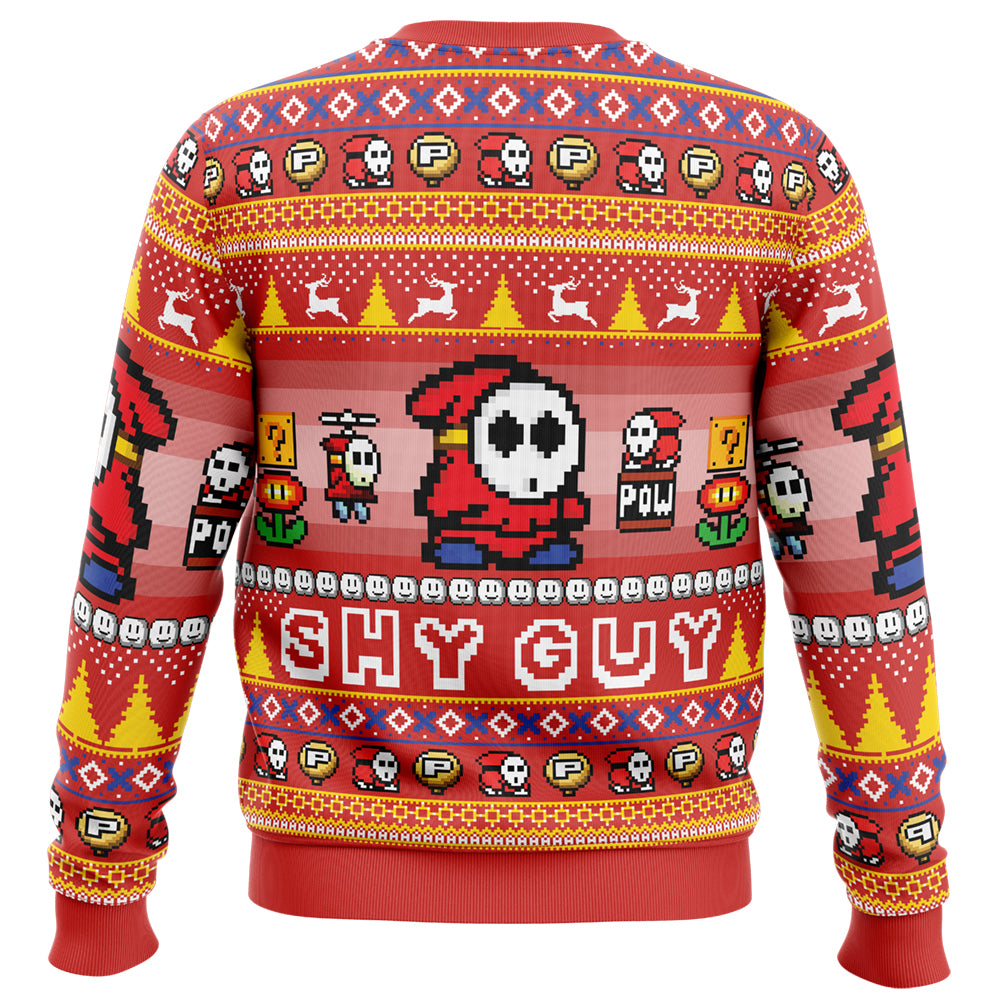 Shy Guy Mario Bros Ugly Christmas Sweater