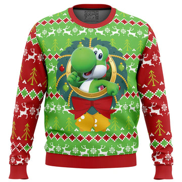 Yoshi Mario Bros Ugly Christmas Sweater
