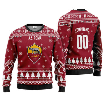 A.S Roma Personalized Ugly Christmas Sweater Red Version ? Usalast