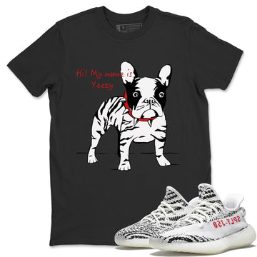 Zebra Frenchie Unisex Tops - Yeezy 350 V2 Zebra