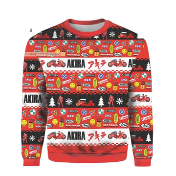 Akira Kaneda Bike Xmas Kid Akira 3d Ugly Christmas Sweater ? Usalast