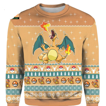 Anime Cartoon Charizard Christmas 3D Sweater ? Usalast