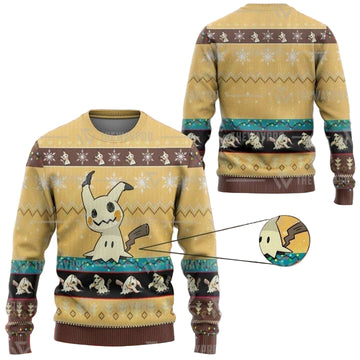 Anime Pokemon Mimikyu Christmas Sweater ? Usalast