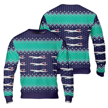Austrian Airlines Boeing 777-2Z9 ER AOP Ugly Christmas Sweater ? Usalast