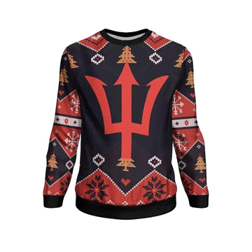Barbados Christmas Sweater ? Santa Claus Ho Ho Ho ? Bn1810 ? Usalast