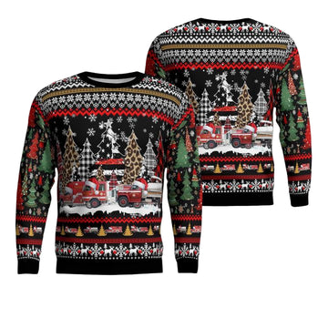 Beech Mountain North Carolina Beech Mountain Volunteer Fire Department Christmas Sweater 3D ? Usalast