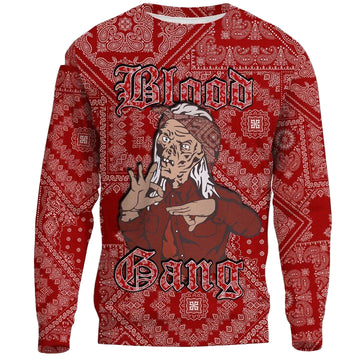 Blood Gang Sweater ? Red Paisley A31 ? Usalast