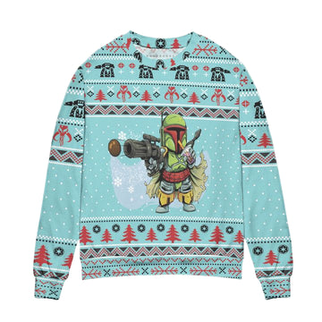 Boba Fett Star Wars Snowflake Ugly Christmas Sweater ? Blue ? Usalast