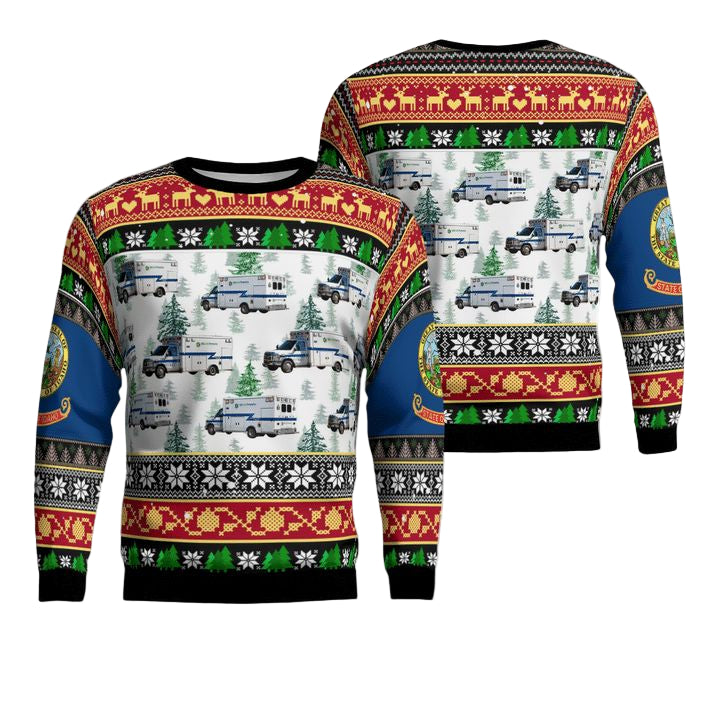 Boise Idaho Ada County EMS Christmas Sweater 3D ? Usalast
