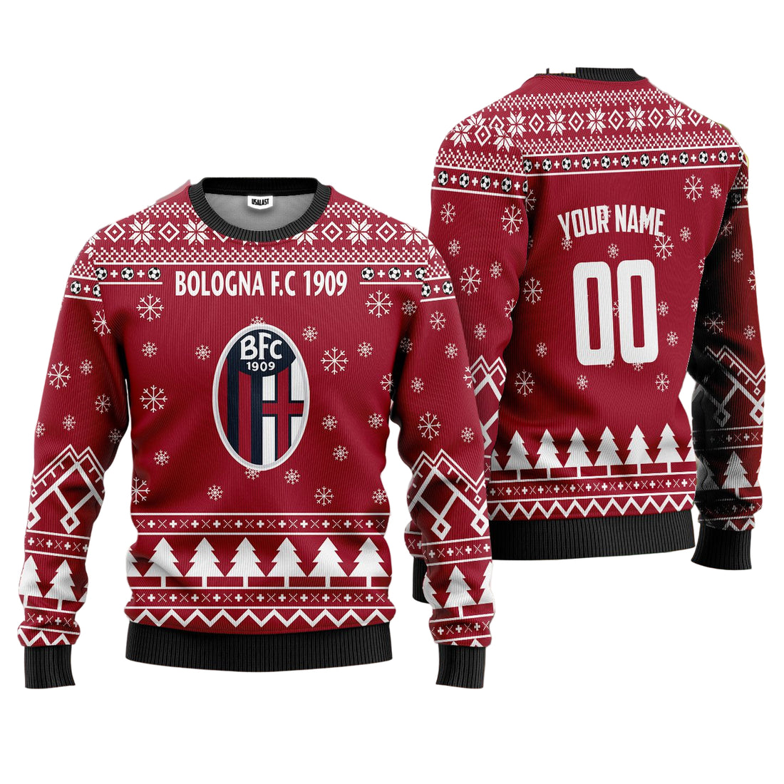 Bologna F.C 1909 Personalized Ugly Christmas Sweater Red Version ? Usalast