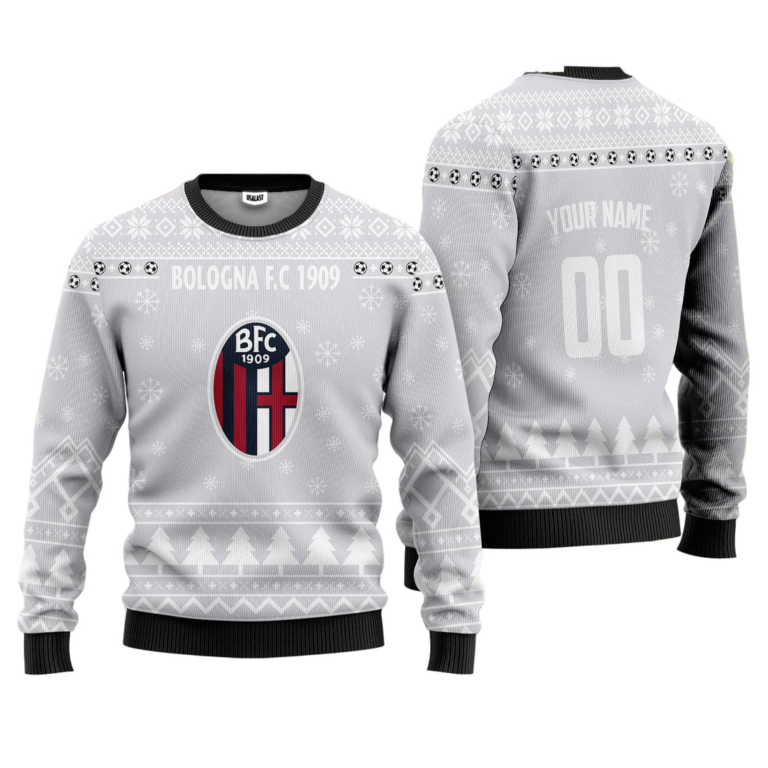 Bologna F.C 1909 Personalized Ugly Christmas Sweater Sliver Version ? Usalast