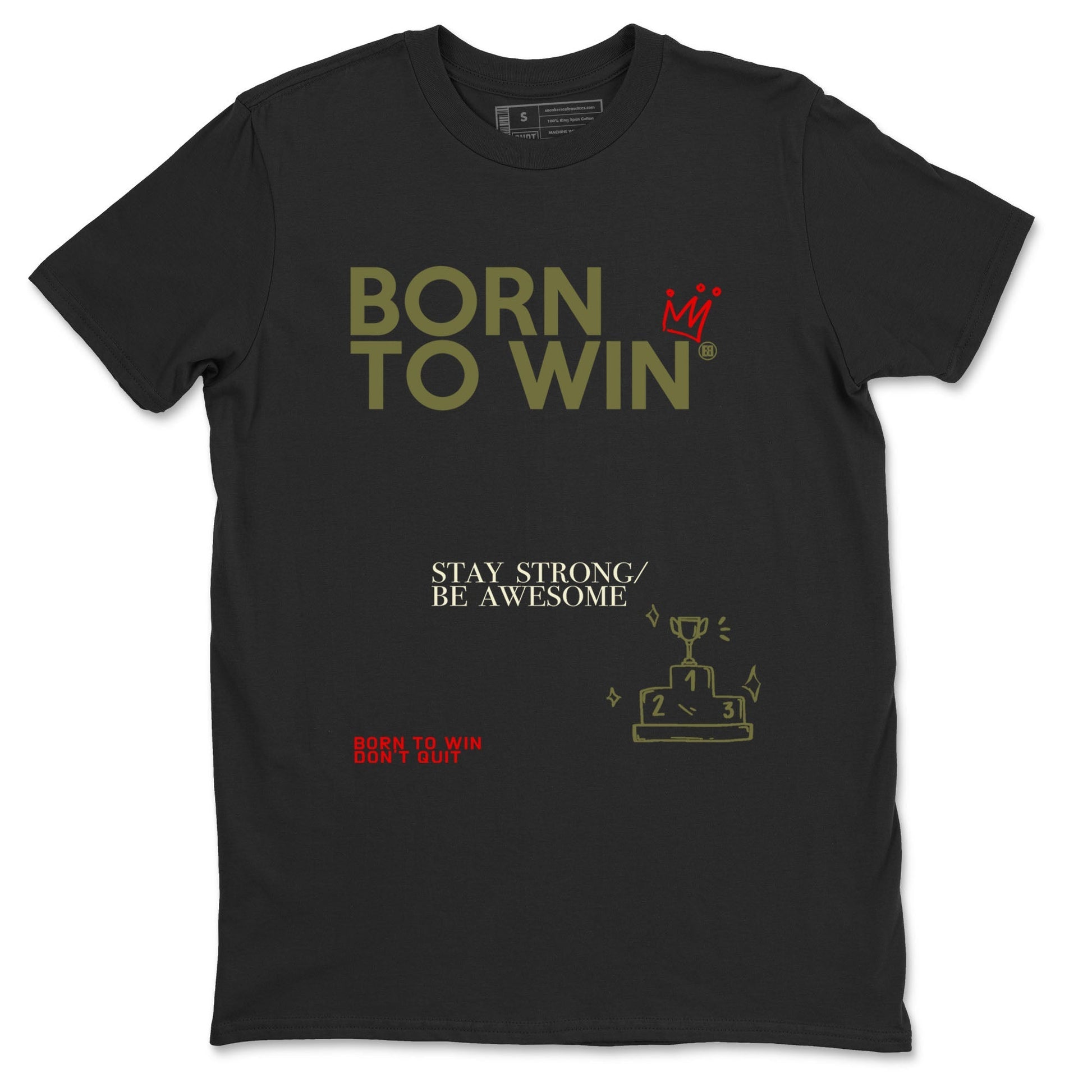 Born To Win Sneaker Tees - Air Jordan 1 Travis Scott Medium Olive