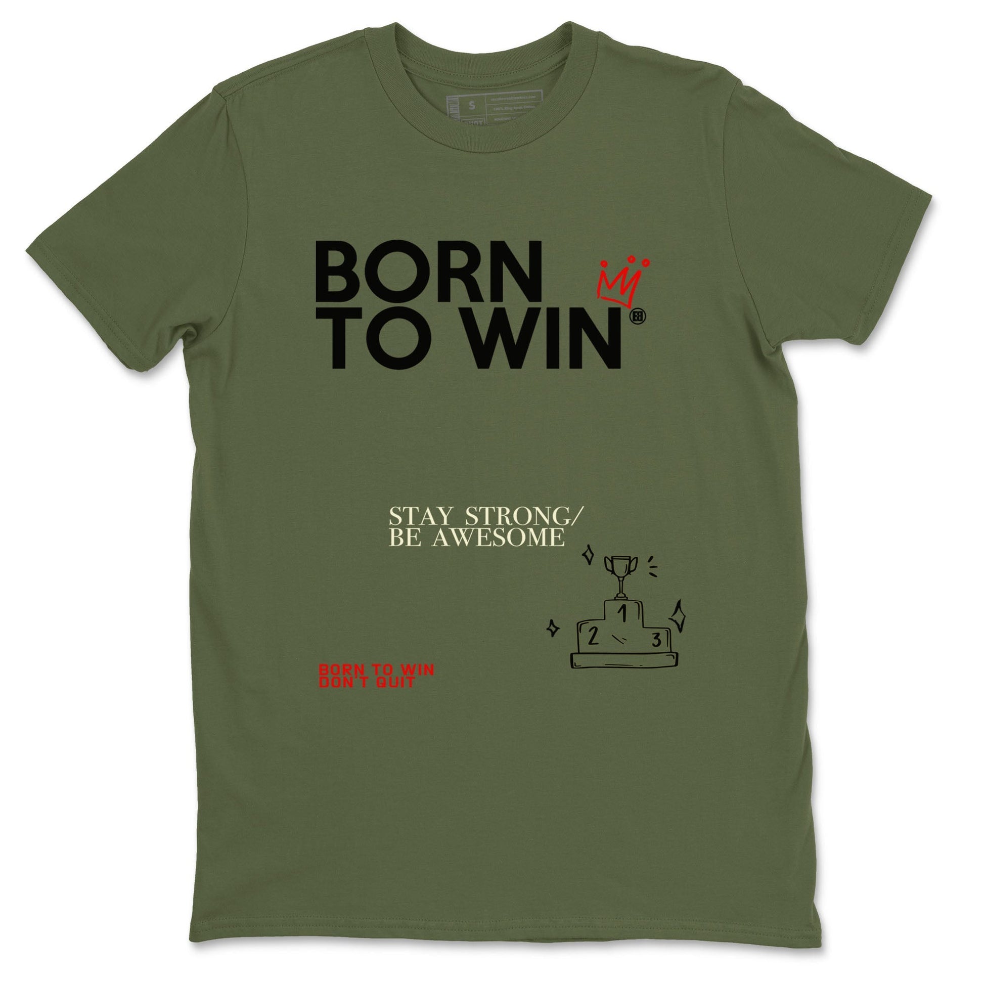 Born To Win Sneaker Tees - Air Jordan 1 Travis Scott Medium Olive