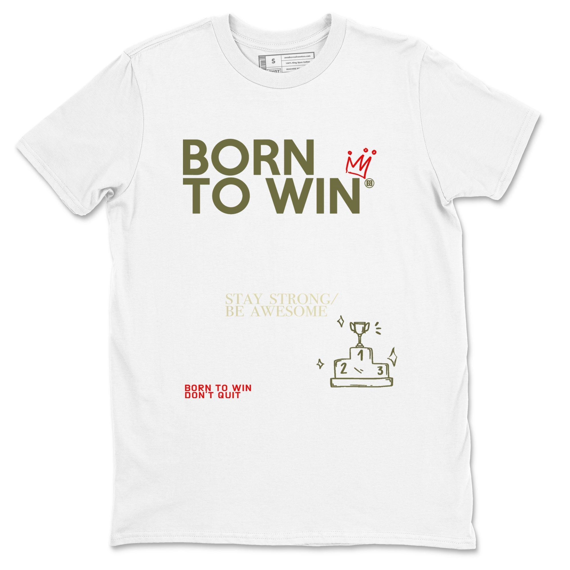Born To Win Sneaker Tees - Air Jordan 1 Travis Scott Medium Olive