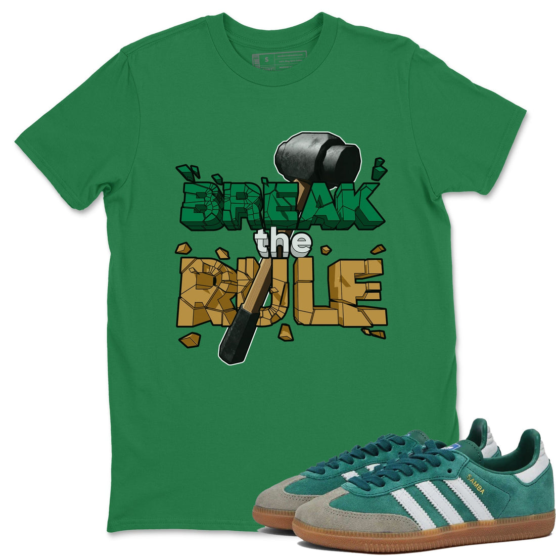 Break The Rule Sneaker Tee - Samba Collegiate Green Gum