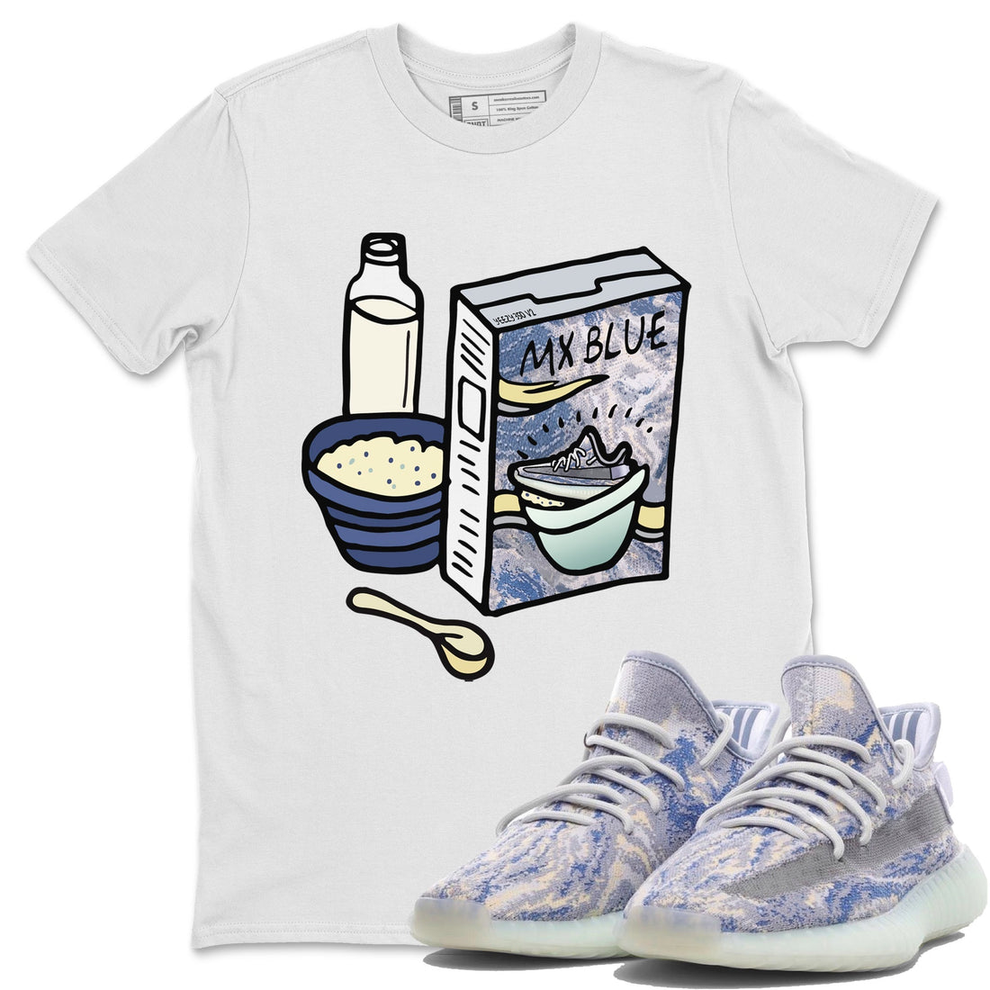 Breakfast Cereal Unisex Tops - Yeezy 350 MX Blue