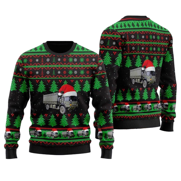 British Army MAN SV Support Vehicle Christmas Ugly Sweater ? Usalast