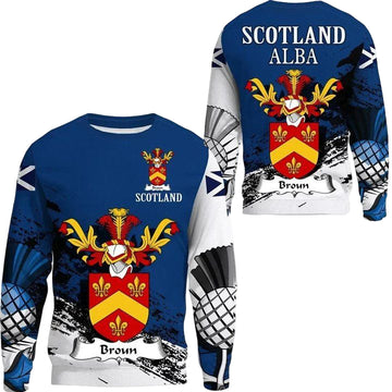 Broun Or Brown Scottish Family Crest Scotland Special Sweater A7 ? Usalast