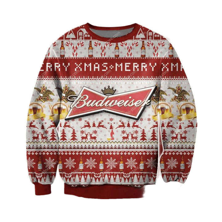 Budweiser Merry Xmas Ugly Christmas Sweater 2022 ? Usalast
