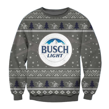 Busch Light Grey Ugly Christmas Sweater 2022 ? Usalast