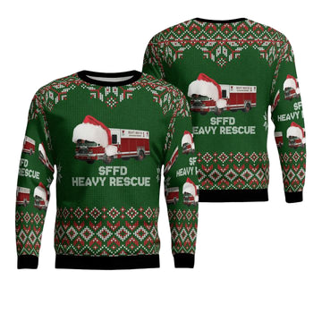 California San Francisco Fire Department Heavy Rescue 1 AOP Sweater ? Usalast