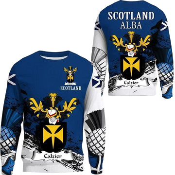 Calzier Scottish Family Crest Scotland Special Sweater A7 ? Usalast