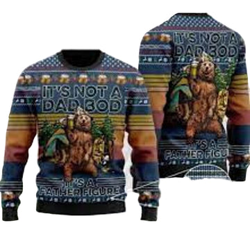 Camping Bear Drinking Beer Ugly Christmas Sweater ? Usalast
