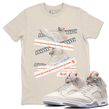 Caution Tape Unisex Tops - Air Jordan 5 Craft