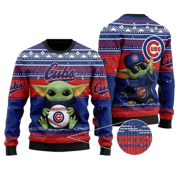 Chicago Cubs Baby Yoda Ugly Christmas Sweater ? Usalast