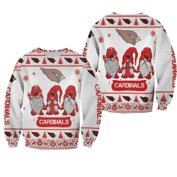 Christmas Gnomes Arizona Cardinals Ugly Sweater Christmas 3D Sweater ? Usalast