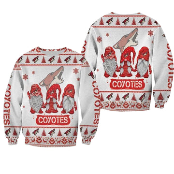Christmas Gnomes Arizona Coyotes Ugly Sweater Christmas 3D Sweater ? Usalast
