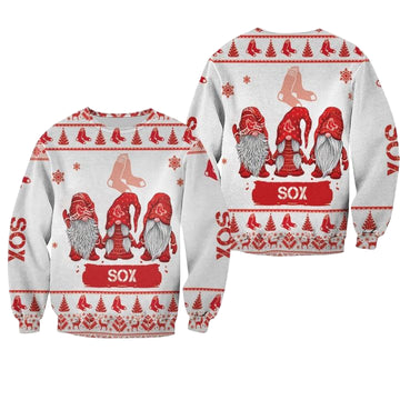 Christmas Gnomes Boston Red Soxugly Sweater Christmas 3D Sweater ? Usalast
