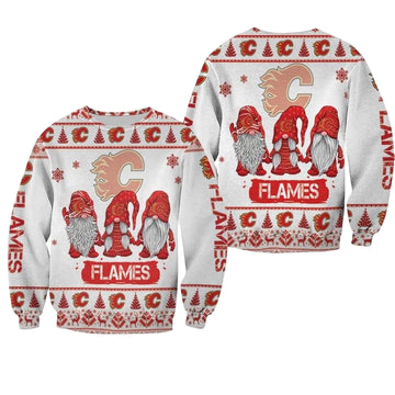 Christmas Gnomes Calgary Flames Ugly Sweater Christmas 3D Sweater ? Usalast